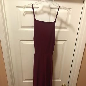Wine colored long dress